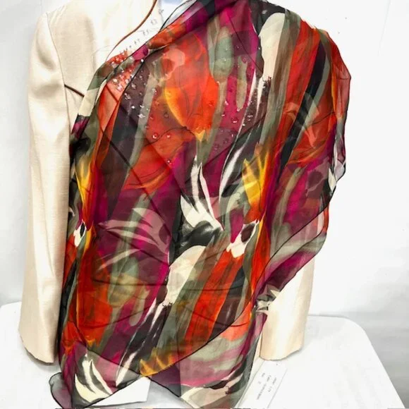 New $348  MICHAEL KORS BLACK STUD LARGE LEATHER TOTE SHOULDER BAG With Scarf (4) - Picture 6 of 13